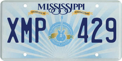MS license plate XMP429