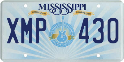 MS license plate XMP430