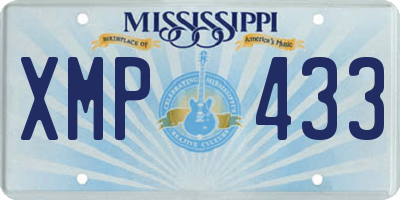 MS license plate XMP433