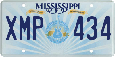 MS license plate XMP434