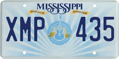 MS license plate XMP435