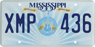 MS license plate XMP436