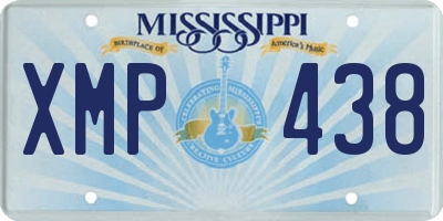 MS license plate XMP438