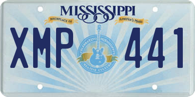 MS license plate XMP441