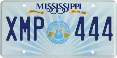 MS license plate XMP444