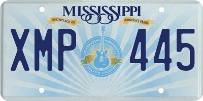 MS license plate XMP445