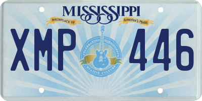 MS license plate XMP446