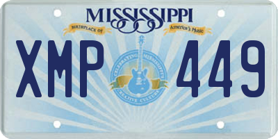 MS license plate XMP449