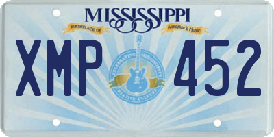 MS license plate XMP452