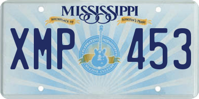 MS license plate XMP453