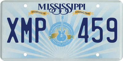 MS license plate XMP459