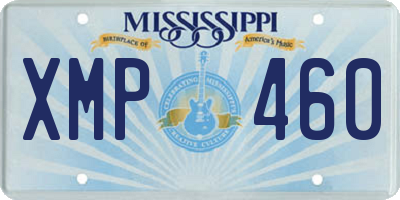 MS license plate XMP460