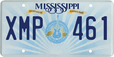 MS license plate XMP461