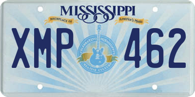 MS license plate XMP462