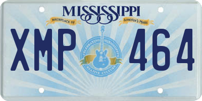 MS license plate XMP464
