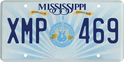 MS license plate XMP469
