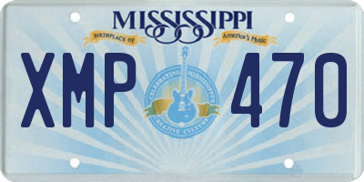 MS license plate XMP470