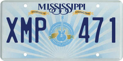 MS license plate XMP471