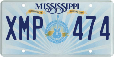MS license plate XMP474