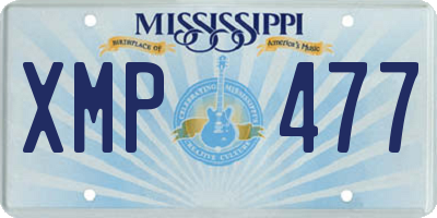 MS license plate XMP477