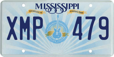 MS license plate XMP479