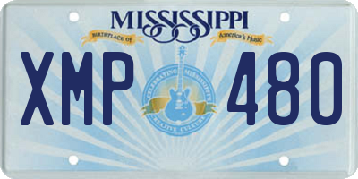 MS license plate XMP480