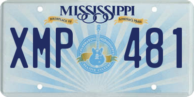 MS license plate XMP481