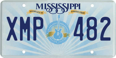MS license plate XMP482