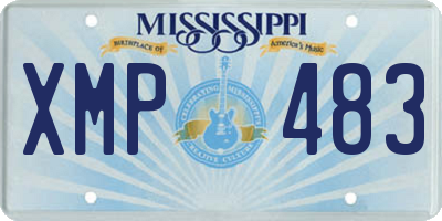 MS license plate XMP483
