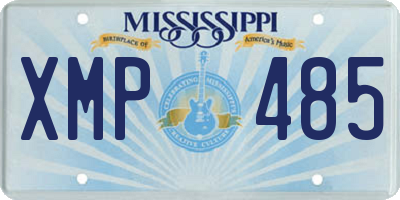 MS license plate XMP485