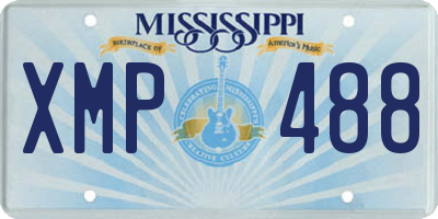 MS license plate XMP488