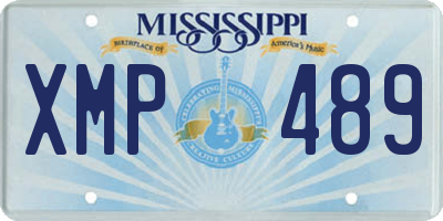 MS license plate XMP489