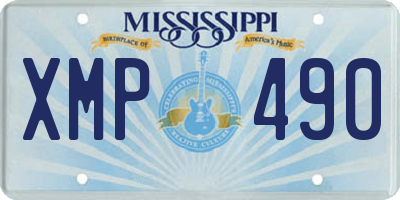 MS license plate XMP490