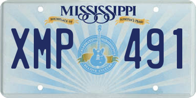 MS license plate XMP491