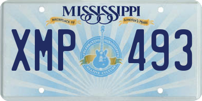 MS license plate XMP493