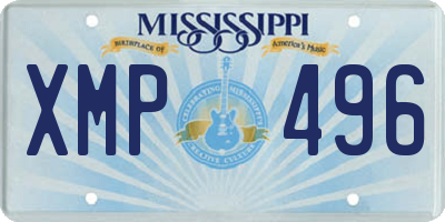 MS license plate XMP496