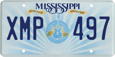 MS license plate XMP497