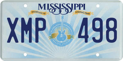 MS license plate XMP498