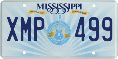 MS license plate XMP499
