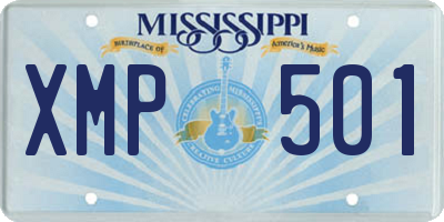 MS license plate XMP501