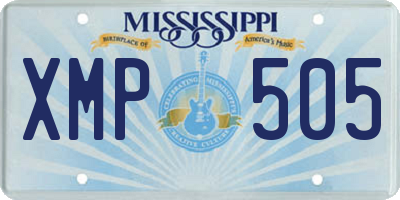 MS license plate XMP505
