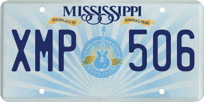 MS license plate XMP506