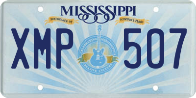MS license plate XMP507