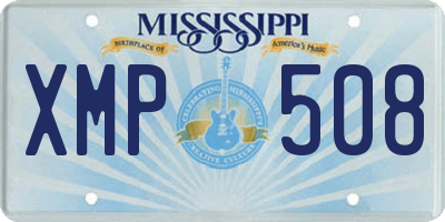 MS license plate XMP508