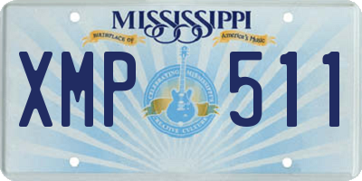 MS license plate XMP511