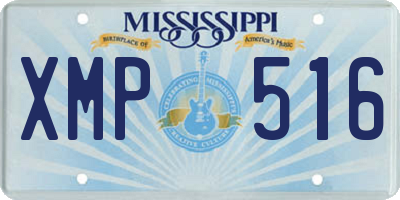 MS license plate XMP516