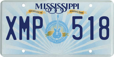 MS license plate XMP518