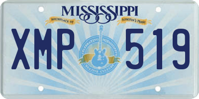 MS license plate XMP519