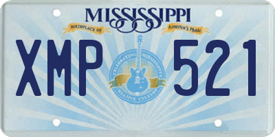 MS license plate XMP521