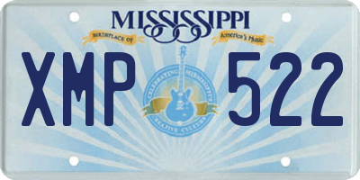 MS license plate XMP522